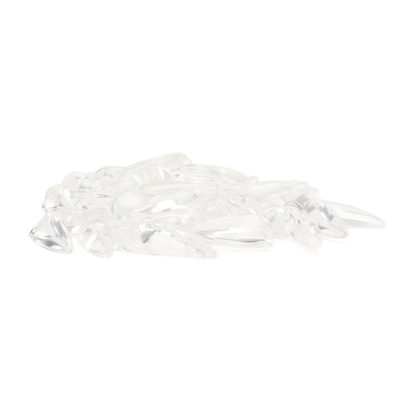 50Pcs Clear Glass Nail Polish Color Card Display Tips DIY Manicure Tool Accessories Pointed Almond Shape - Image 3