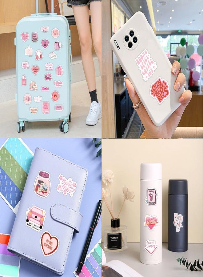UBOFUGS 120 PCS Bookish Stickers,Pink Book Stickers for Kindle,Booktok Reading Stickers,Aesthetic Kindle Stickers,Bookish Gifts for Woman,Girl,Book Lover（Pink Bookish） - Image 5