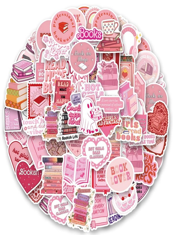 UBOFUGS 120 PCS Bookish Stickers,Pink Book Stickers for Kindle,Booktok Reading Stickers,Aesthetic Kindle Stickers,Bookish Gifts for Woman,Girl,Book Lover（Pink Bookish） - Image 1