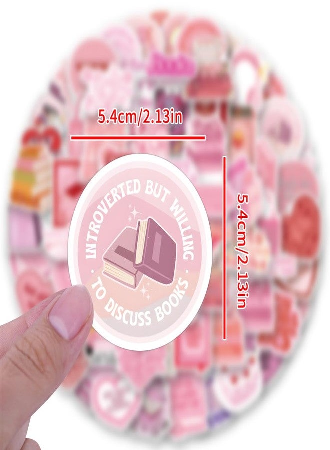 UBOFUGS 120 PCS Bookish Stickers,Pink Book Stickers for Kindle,Booktok Reading Stickers,Aesthetic Kindle Stickers,Bookish Gifts for Woman,Girl,Book Lover（Pink Bookish） - Image 2