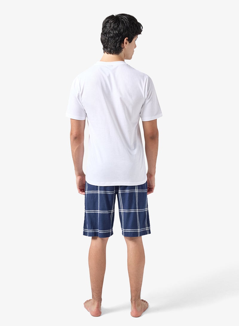 سفنتي فايف طقم بيجامة تي شيرت وشورت - Image 3