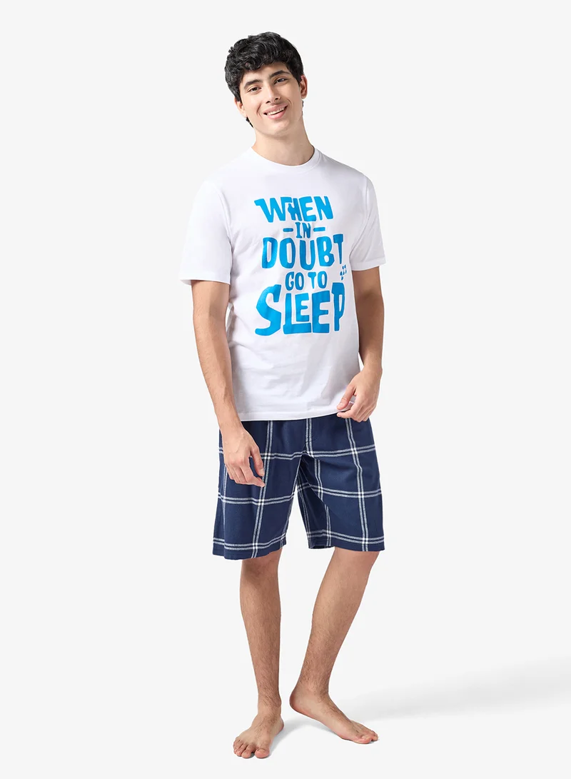 سفنتي فايف طقم بيجامة تي شيرت وشورت