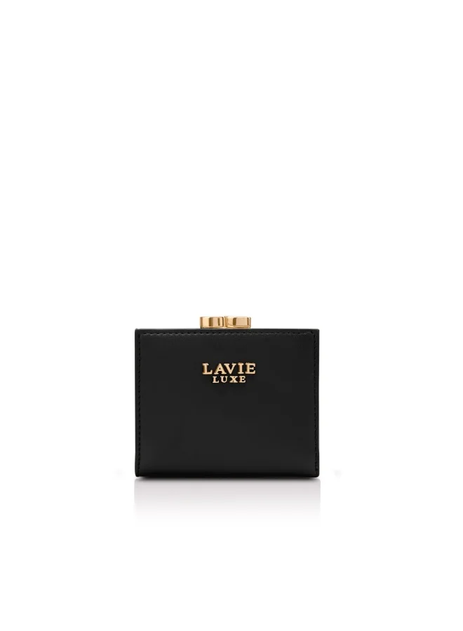 Luxe Women's Frame25 Small Bifold Wallet (Black)