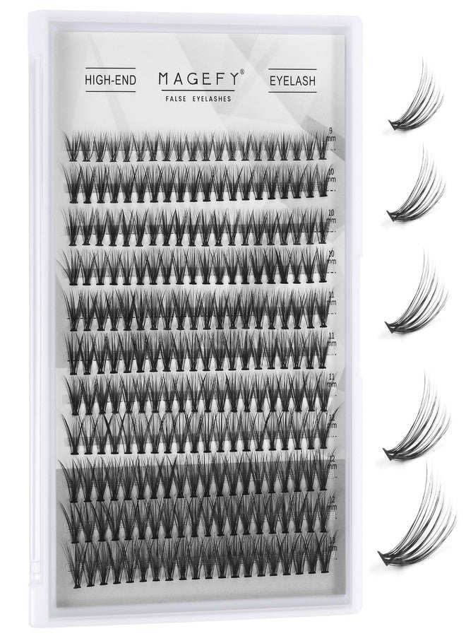 MAGEFY 220 pcs Cluster Lashes 30D 0.07C Eyelash Clusters 9-13mm Individual Lashes Volume Long DIY Eyelash Extension Reusable Eyelashes Mixed Length - Image 1