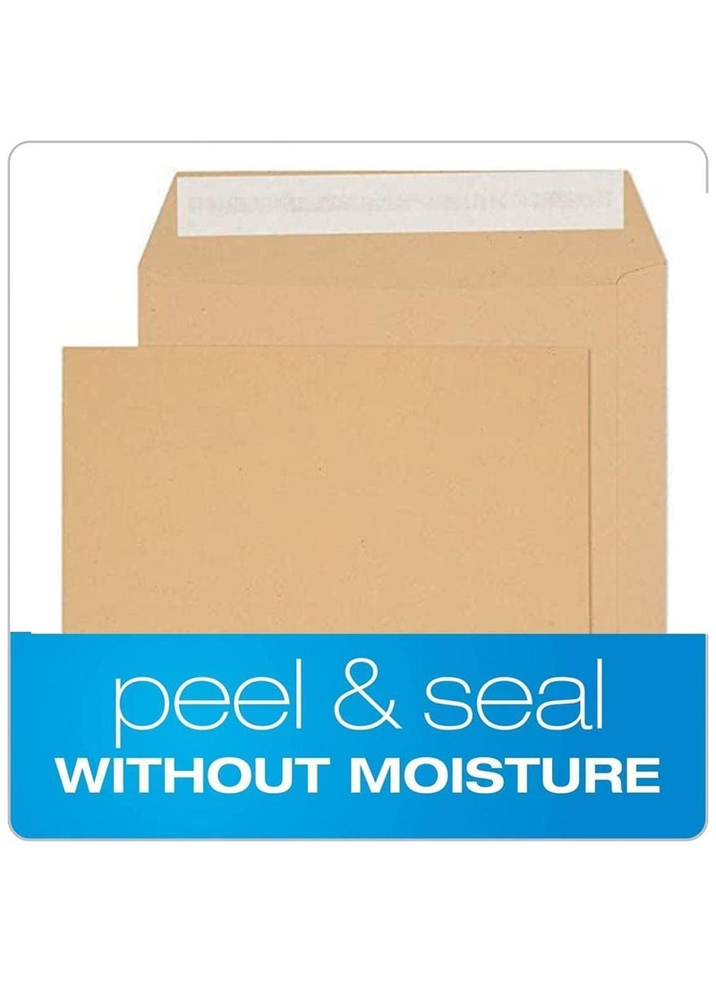 MARKQ - A5 Brown Envelopes, 254 x 176 mm Self Sealing Mailing Envelope for Posting mailing Home Office and Ecommerce, 80gsm, pack of 50 - Image 1