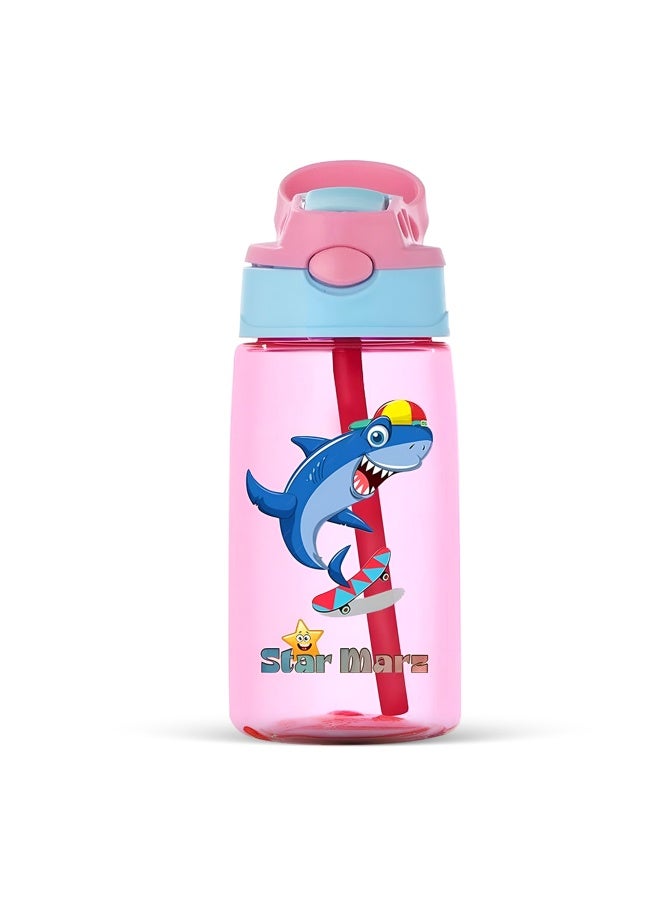 Starmarz Kids Sipper Water Bottle â Anti-Leak Cartoon Design for Girls â 480 ML â Purple - Image 1