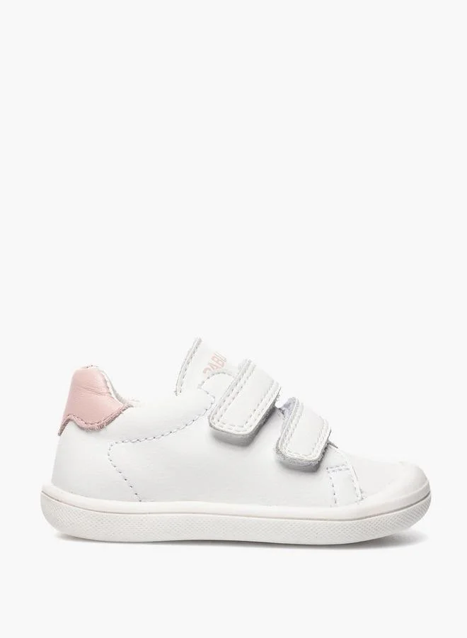 بابلوسكي Leather Ankle Sneakers With Hook & Loop Closure