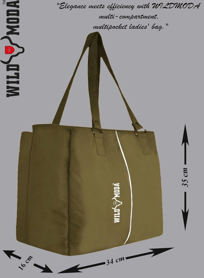 WILD MODA Fashionable and Functional Shoulder Bags for Women (Olive) - Image 4