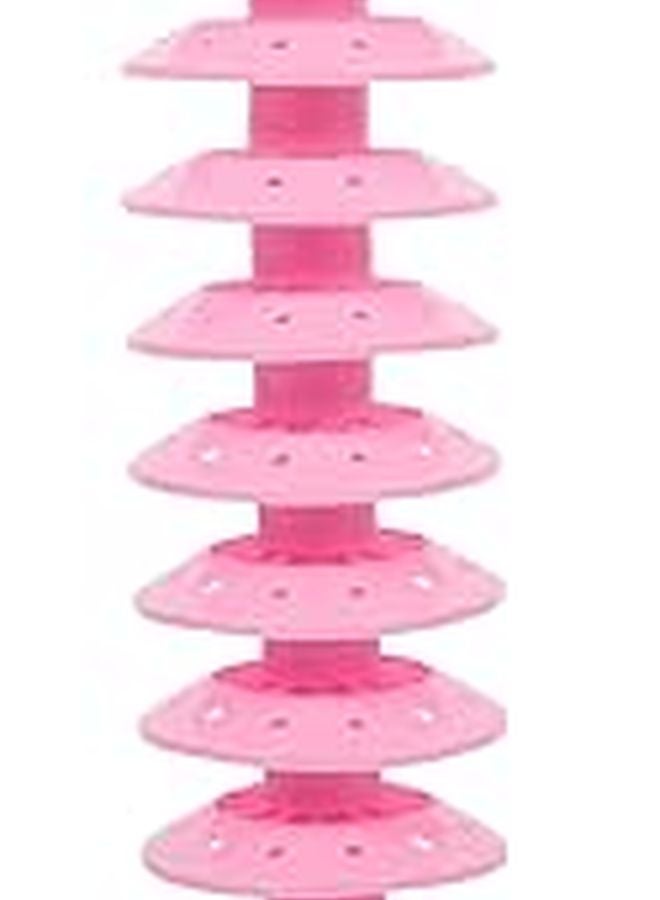 Pink Plastic Cake Pops Display Stand Tower Holder For Wedding Birthday Party Buffet - Image 1