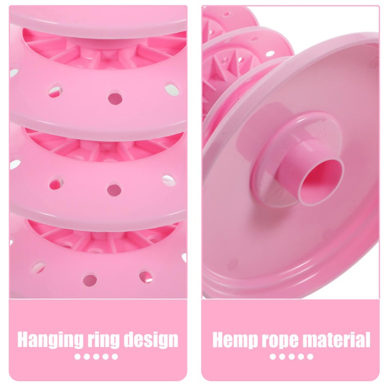Pink Plastic Cake Pops Display Stand Tower Holder For Wedding Birthday Party Buffet - Image 5
