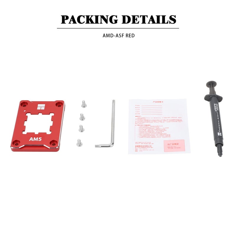 Thermalright ASF-RED AM5 CPU Holder, Corrective Anti-Bending Fixing Frame, AM5 Full-fit Fixed Non-Marking Mounter, AM5 Anti-Bending Contact Frame, CPU Cooler Standard - Image 4