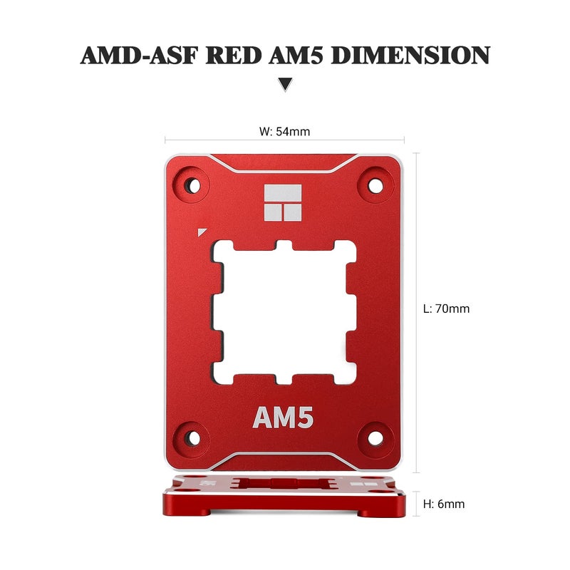 Thermalright ASF-RED AM5 CPU Holder, Corrective Anti-Bending Fixing Frame, AM5 Full-fit Fixed Non-Marking Mounter, AM5 Anti-Bending Contact Frame, CPU Cooler Standard - Image 2