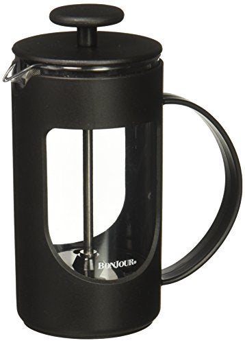 BonJour Coffee Unbreakable Plastic French Press, 12.7-Ounce, Ami-Matin, Black - Image 5