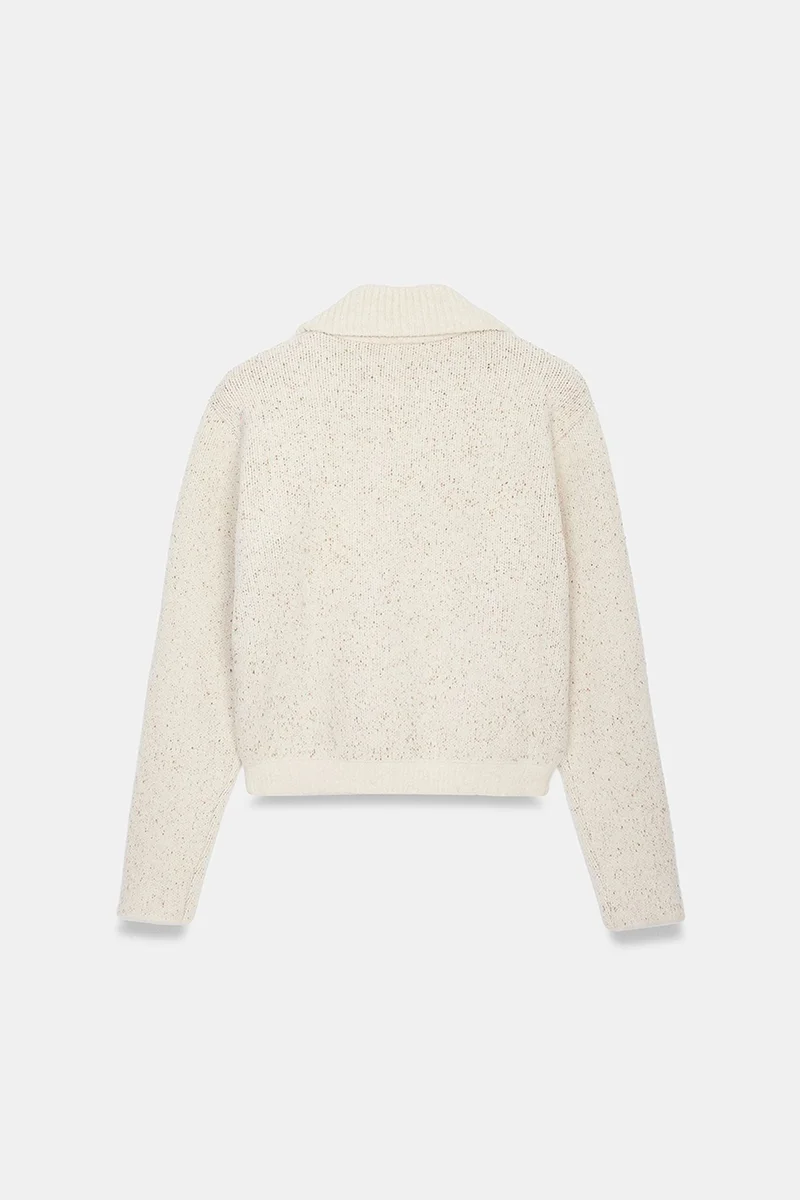 Dilvin Oatmeal Natural DILVIN Women’s Wool-blend Cardigan for Women | Best Price UAE