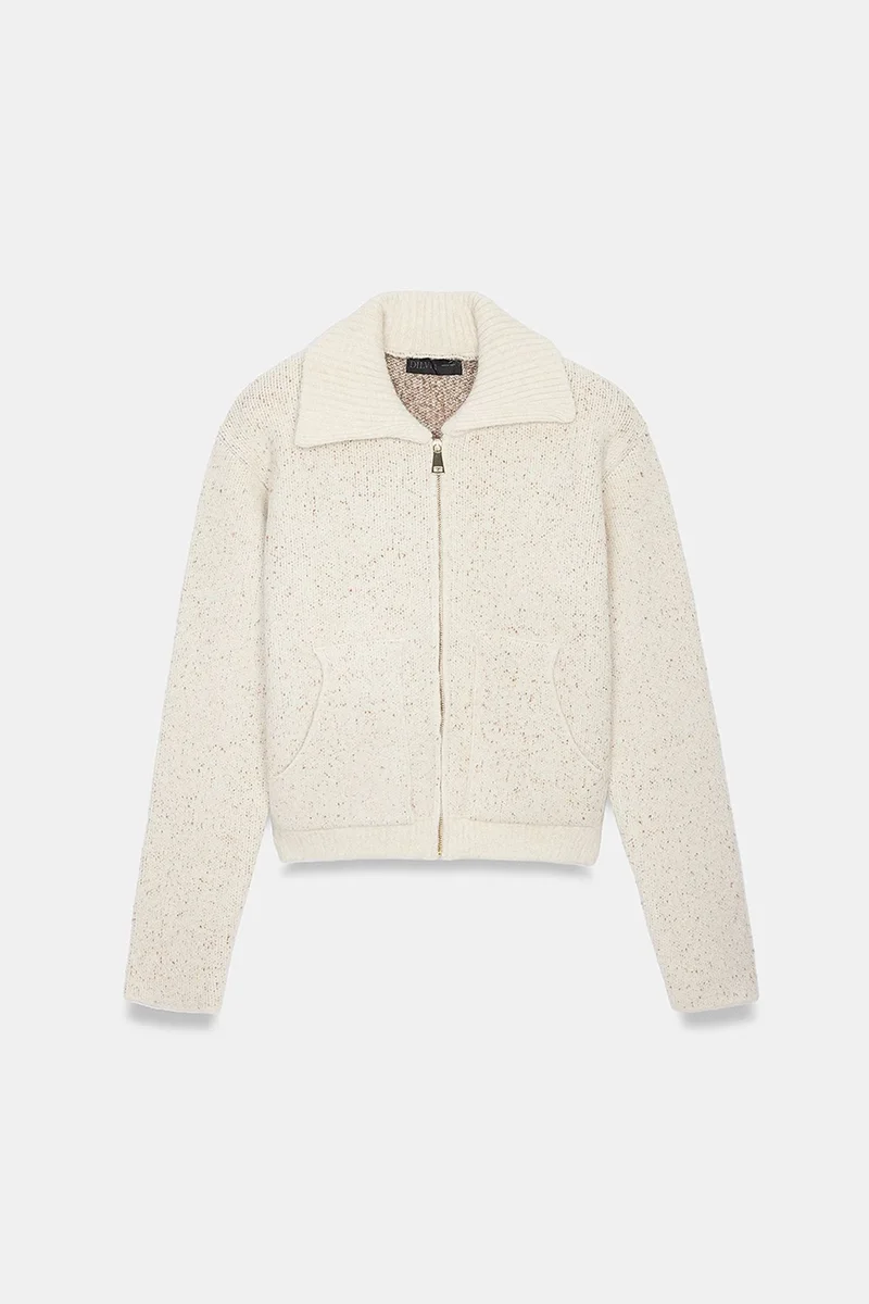 Dilvin Oatmeal Natural DILVIN Women’s Wool-blend Cardigan for Women | Best Price UAE