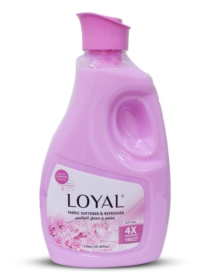 loyal Fabric Softener & Freshener Concentrated Soft Pink 150 Washes 3000ml - Image 1