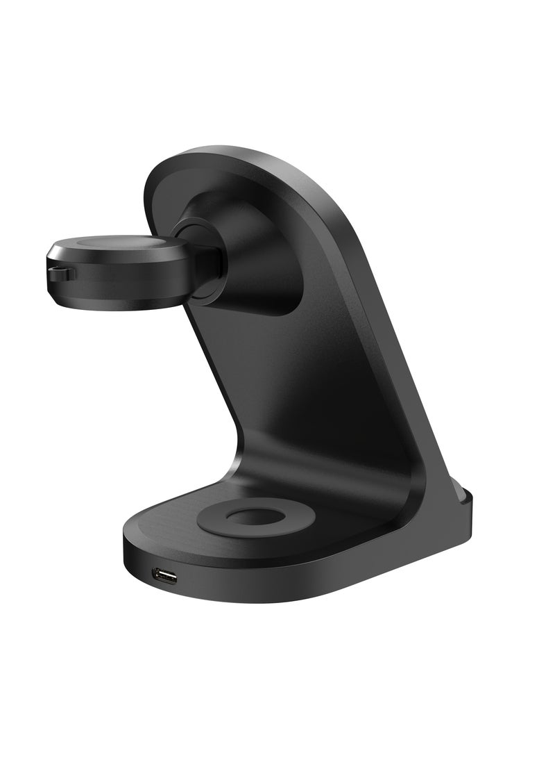 3 in 1 Wireless Charger iPhone Charging Station - Phone Charger Stand for Multiple Devices, Wireless Charging Station for iPhone 16/15/14/13/12/11/X, Apple Watches & for Airpods 4/3/2/Pro, Samsung/Huawei/Xiaomi（Black）  - Image 5