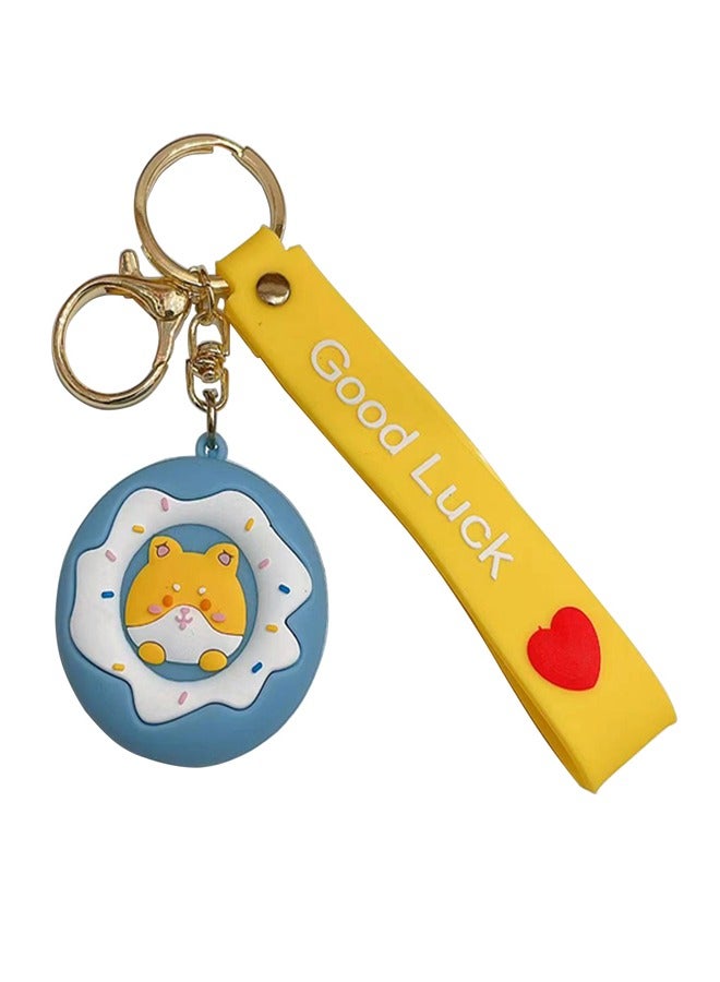Brain Giggles BrainGiggles Kawaii Key Chains For Girls Cute Donut Design Silicone Key Holder for Bag Jewelry Car Keyring Christmas Birthday Gift - Image 1