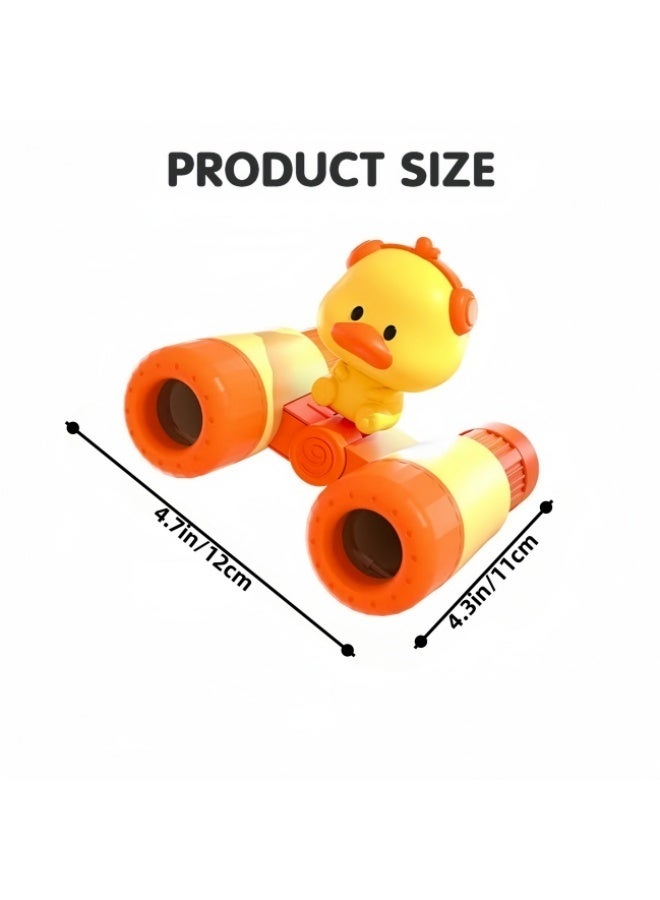 Kids Binoculars Toy Set,Binoculars toy for Toddlers & Kids,Duck-Themed kid's Binoculars,10 X Adjustable Magnification, for Bird Watching, Camping, Outdoor Games, Exploration activities - Image 2