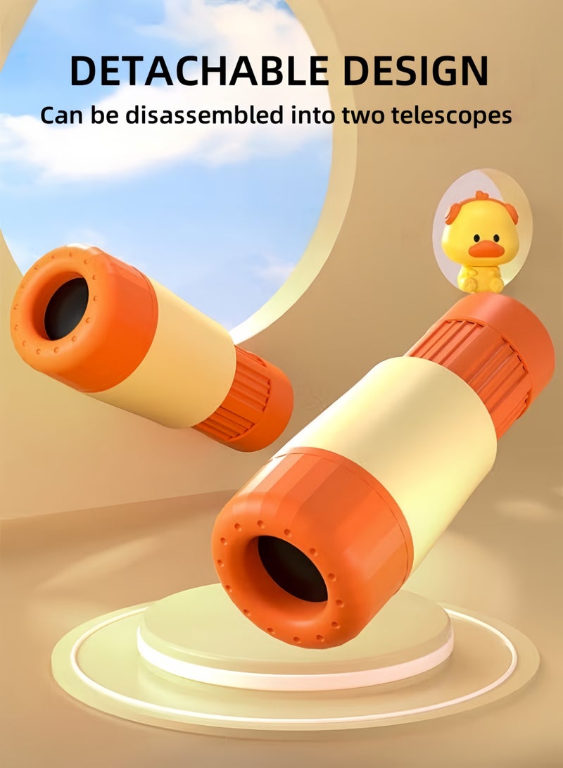 Kids Binoculars Toy Set,Binoculars toy for Toddlers & Kids,Duck-Themed kid's Binoculars,10 X Adjustable Magnification, for Bird Watching, Camping, Outdoor Games, Exploration activities - Image 3