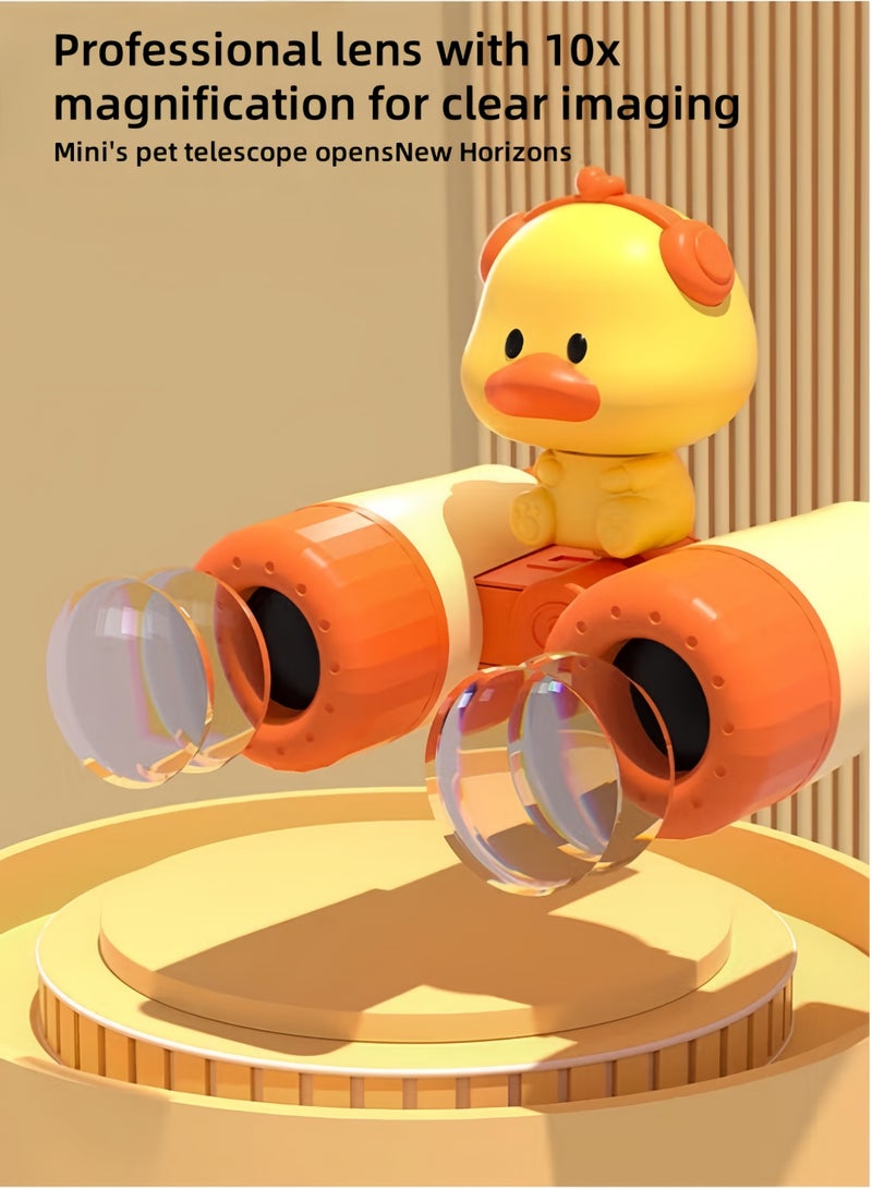Kids Binoculars Toy Set,Binoculars toy for Toddlers & Kids,Duck-Themed kid's Binoculars,10 X Adjustable Magnification, for Bird Watching, Camping, Outdoor Games, Exploration activities - Image 5