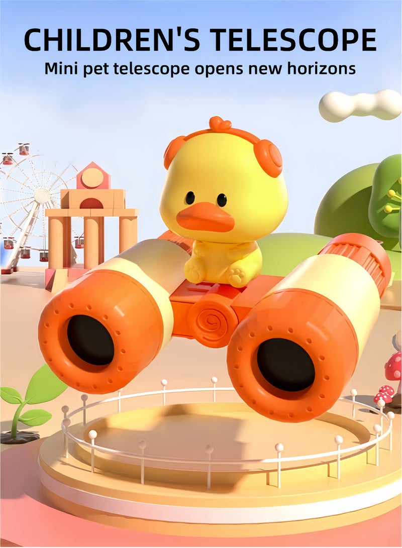 Kids Binoculars Toy Set,Binoculars toy for Toddlers & Kids,Duck-Themed kid's Binoculars,10 X Adjustable Magnification, for Bird Watching, Camping, Outdoor Games, Exploration activities - Image 4