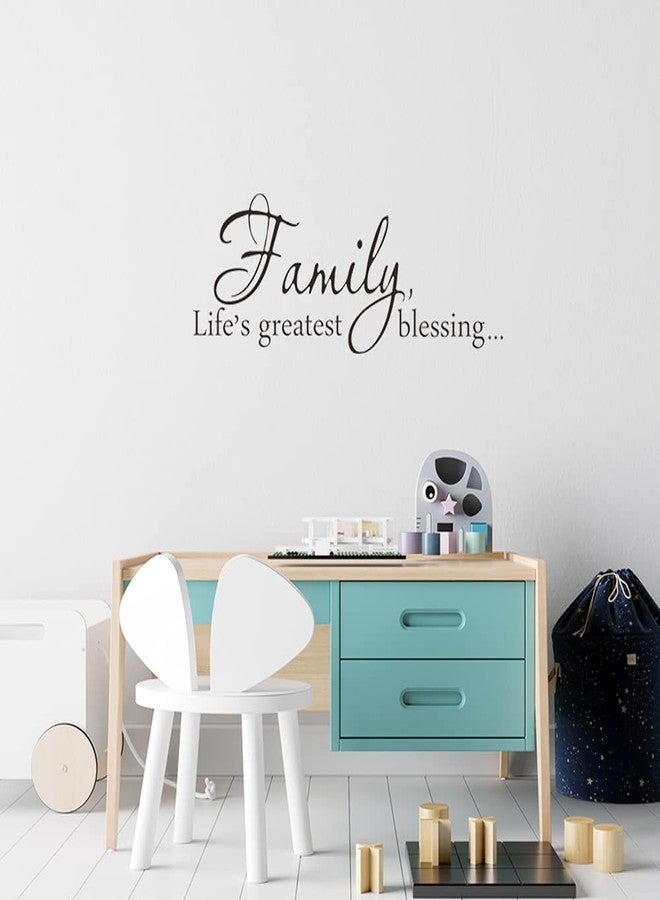 SNOMEL Family Life's Greatest Blessing Vinyl Wall Decal, Removable Stickers for Home Art Decor, Inspirational Quote Saying for Living Room, Bedroom, 22 x 8.3 - Image 5