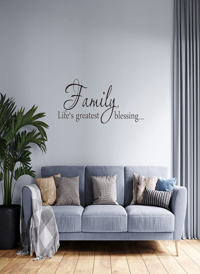 SNOMEL Family Life's Greatest Blessing Vinyl Wall Decal, Removable Stickers for Home Art Decor, Inspirational Quote Saying for Living Room, Bedroom, 22 x 8.3 - Image 2