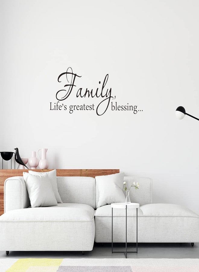 SNOMEL Family Life's Greatest Blessing Vinyl Wall Decal, Removable Stickers for Home Art Decor, Inspirational Quote Saying for Living Room, Bedroom, 22 x 8.3 - Image 4