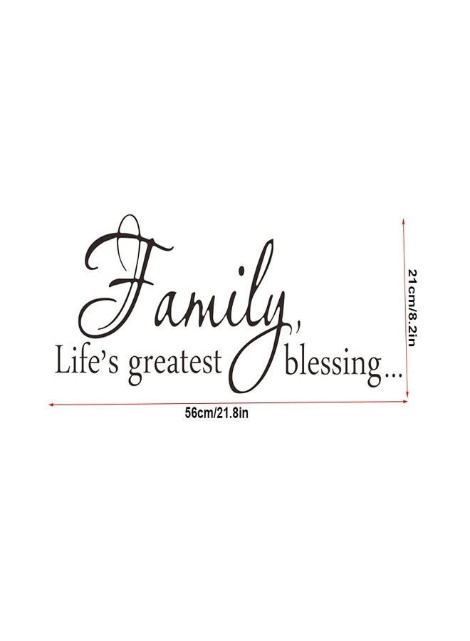 SNOMEL Family Life's Greatest Blessing Vinyl Wall Decal, Removable Stickers for Home Art Decor, Inspirational Quote Saying for Living Room, Bedroom, 22 x 8.3 - Image 3