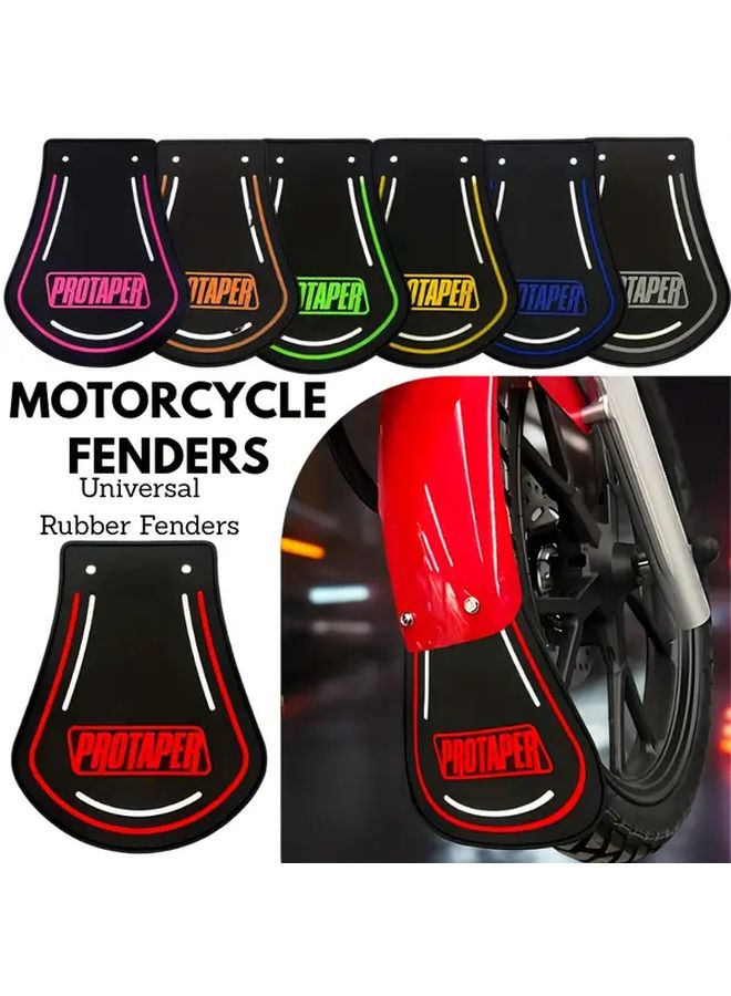 Green Motorcycle Mudguards Front Rear Fenders High Quality Synthetic Rubber - Image 1
