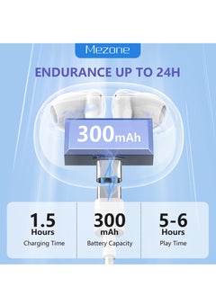 Mezone MEPODS True Wireless Bluetooth Earbuds with Touch Control, Powerful Bass, Bluetooth 5.3 Earphones, 5-6 Hours Playtime & Built-in Microphone, Black  - Image 5