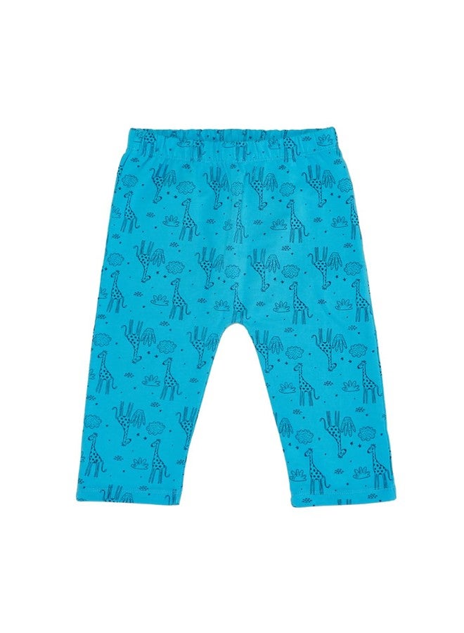 YU by Pantaloons Baby Boy's Regular Fit Leggings (110144507007_Teal - Image 1