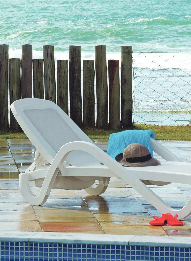 TRAMONTINA Since 1911,Made in Brazil -Tramontina Cancun Chaise Lounge in White Polypropylene - Image 4