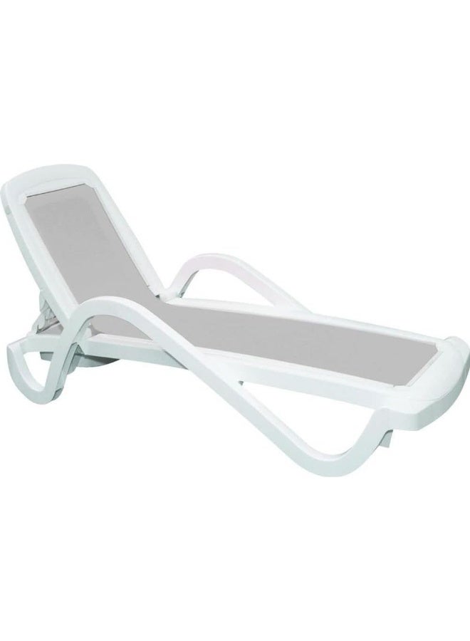 TRAMONTINA Since 1911,Made in Brazil -Tramontina Cancun Chaise Lounge in White Polypropylene - Image 1