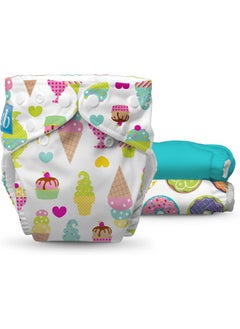 Charlie Banana Charlie Banana Baby Washable and Reusable Cloth Diapers, 3 Soft Pocket Diapers and 3 Absorbent Inserts, One-Size (0-36 Months), Yummy  - Image 1