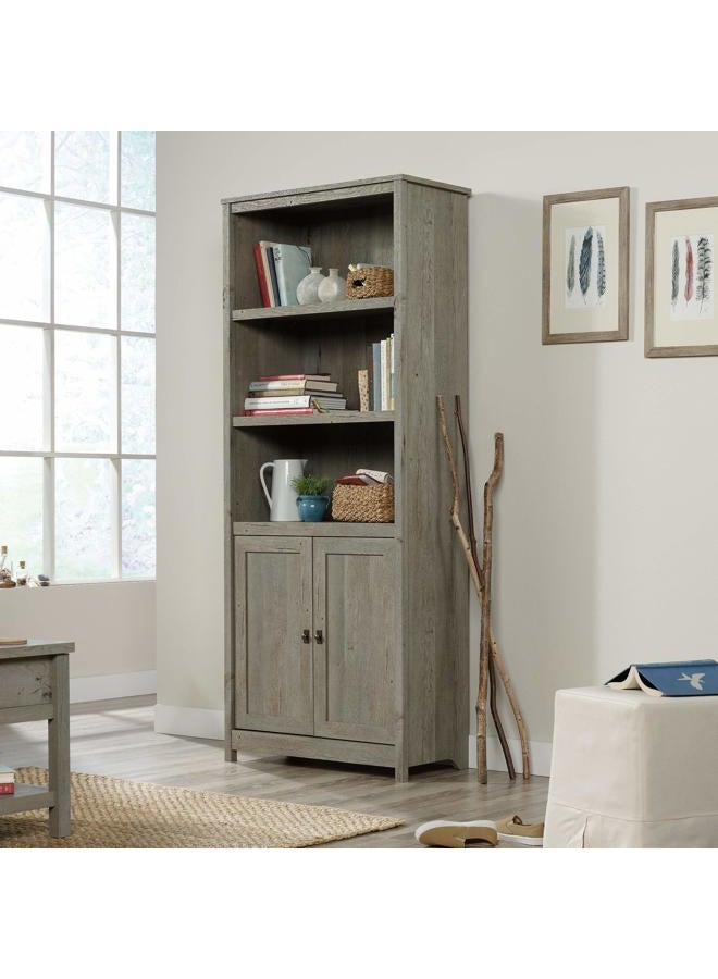 SAUDER Cottage Road Library with Doors, L: 29.29" x W: 13.98" x H: 71.5", Mystic Oak Finish - Image 2