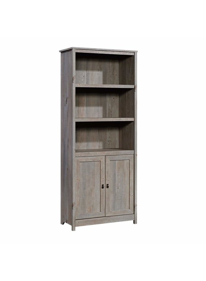 SAUDER Cottage Road Library with Doors, L: 29.29" x W: 13.98" x H: 71.5", Mystic Oak Finish - Image 1