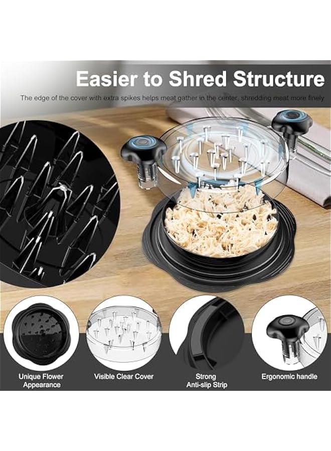 Large Chicken Shredder Tool with Brush & Fork, Visible Meat Shredder Machine, Anti-Slip Strip, Ergonomic Handle, BPA Free - Ideal for Beef, Chicken  - Image 3