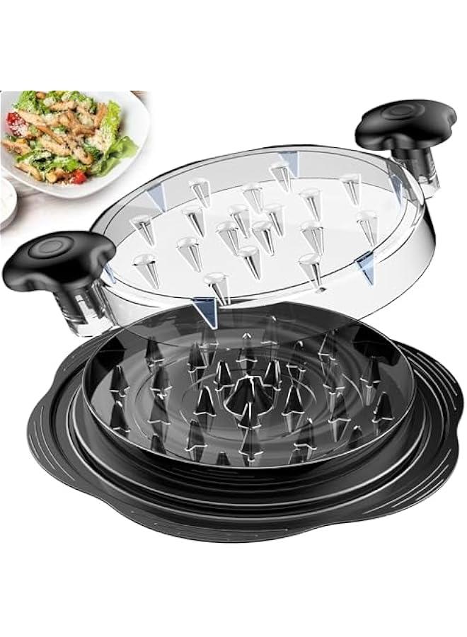 Large Chicken Shredder Tool with Brush & Fork, Visible Meat Shredder Machine, Anti-Slip Strip, Ergonomic Handle, BPA Free - Ideal for Beef, Chicken  - Image 1