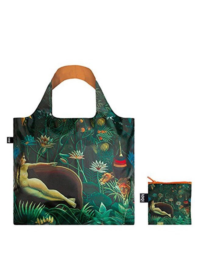 LOQI HENRI ROUSSEAU The Dream Bag: Gewicht 55 g, Größe 50 x 42 cm, Zip-Etui 11 x 11.5 cm, handle 27 cm, water resistant, made of polyester, OEKO-TEX certified, can carry up to 20 kg - Image 2