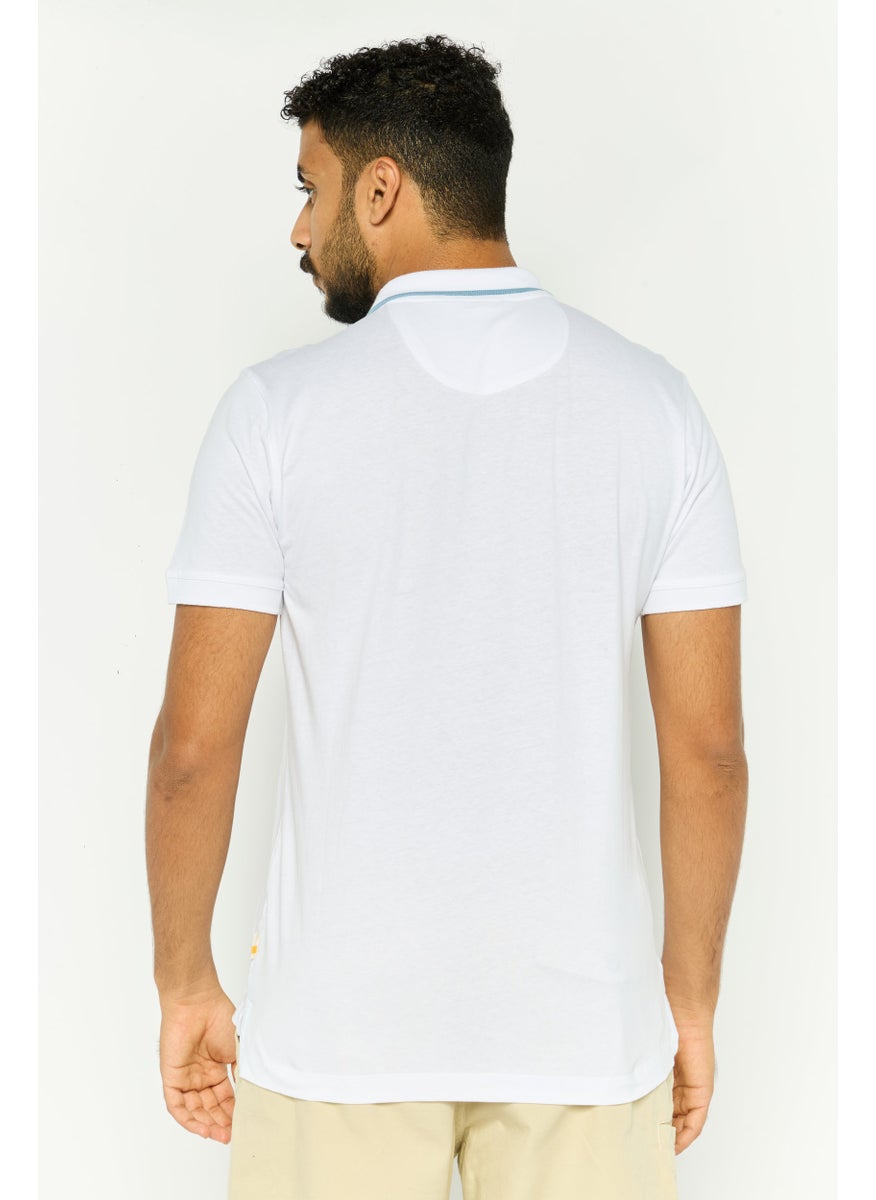 Men Regular Fit Graphic Print Short Sleeves Polo Shirt, White - pzsku/Z2D42F60485CDEA187D45Z/45/_/1740485729/452aecb1-efa5-480d-beac-237ac65f408e