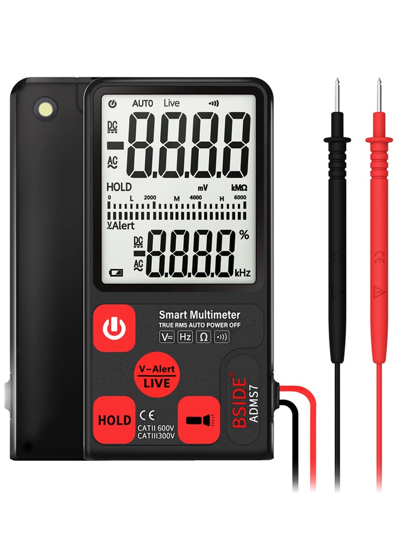 Smart Multimeter True RMS Digital Multimeter Measuring AC/DC Voltage Resistance Frequency with LCD Display DC/AC Voltage Meter Resistance Tester - Image 2