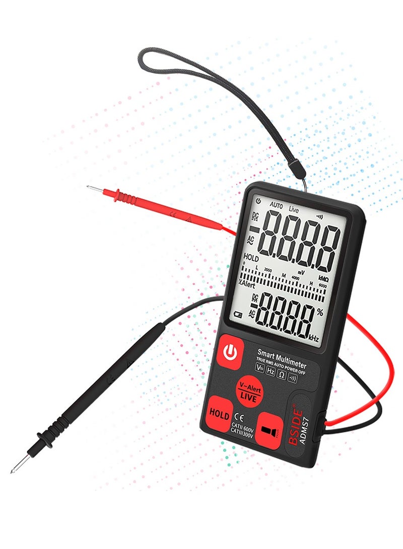 Smart Multimeter True RMS Digital Multimeter Measuring AC/DC Voltage Resistance Frequency with LCD Display DC/AC Voltage Meter Resistance Tester - Image 3