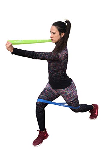 Fit Simplify Resistance Loop Exercise Bands with Instruction Guide and Carry Bag  Set of 5 - Image 5