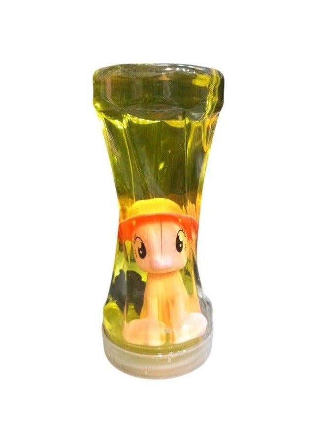 Crystal Slime Bottle With a Unicorn Character (Yellow)