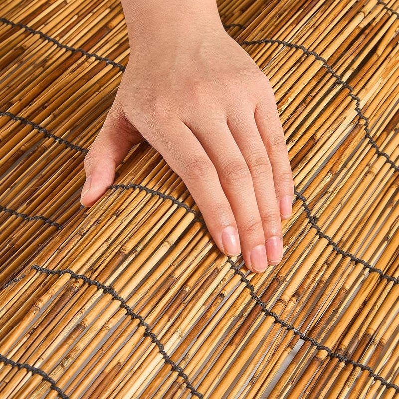 سياج خيزراني منسوج يدويًا، ألواح جدار خيزرانية للخارج للحماية الخصوصية، مناسبة للحديقة والشرفة والفناء، مقاس 2قدم x 6قدم - Image 4