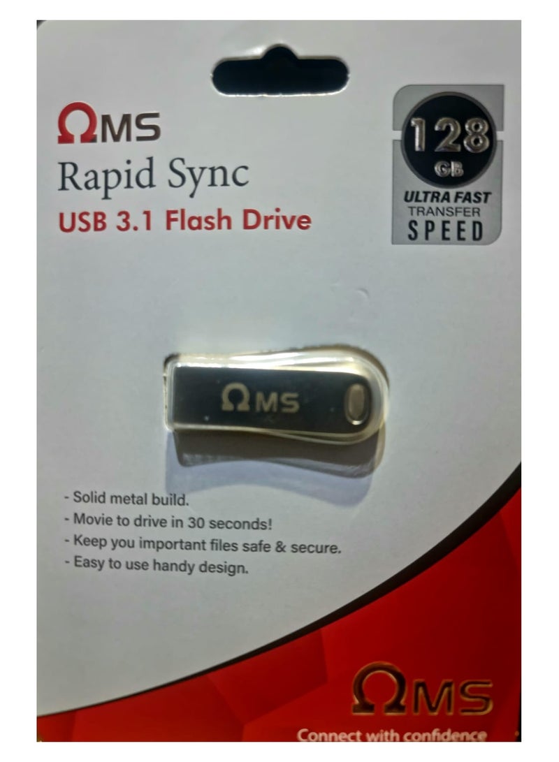 QMS Rapid Sync 128GB USB 3.1 Flash Drive. - Image 1