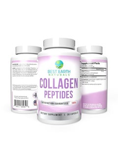 Best Earth Naturals Collagen Peptides Complex Type I Iii For Healthy Hair Skin Nails Joints Hydrolyzed Collagen Capsules Supplement 30 Day Supply  - Image 3