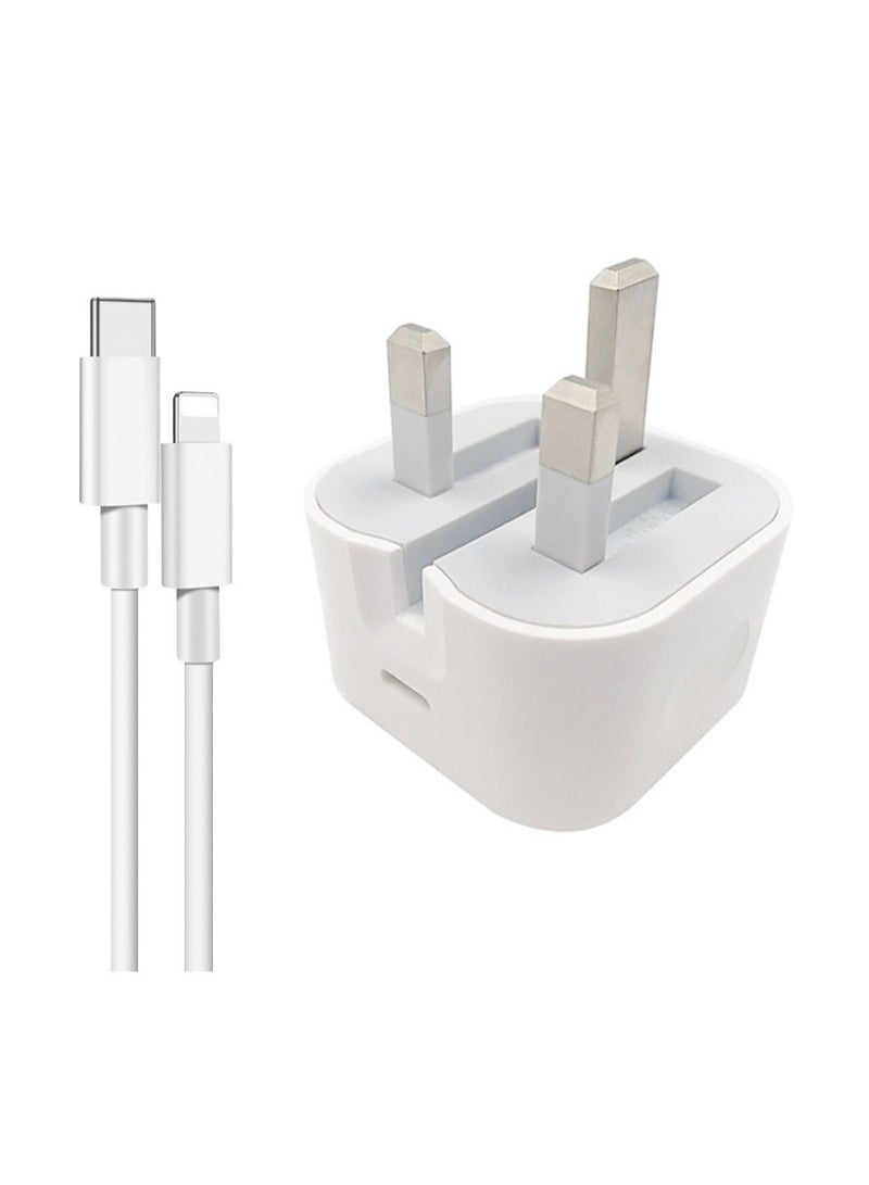 شاحن آيفون سريع PD20W شاحن حائط USB C شاحن سريع نوع-C قابس محول سفر عالمي قابس حائط نوع C متوافق مع iPad Pro و iPad mini و iPhone 13 Pro/13 Pro Max - Image 3